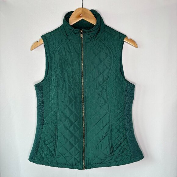 Adrienne Vittadini Women's Green Quilted Vest Size Small - Picture 1 of 8